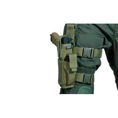 Funda pistola pierna verde tipo tornado