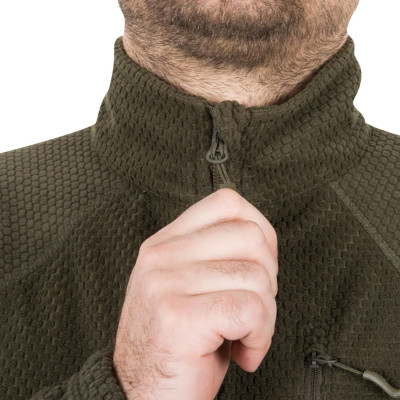 Alpha Tactical Jacket - Grid Fleece Foliage Green