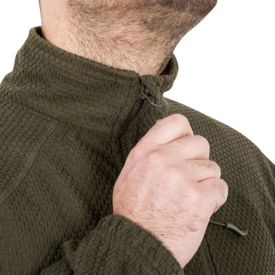 Alpha Tactical Jacket - Grid Fleece Foliage Green