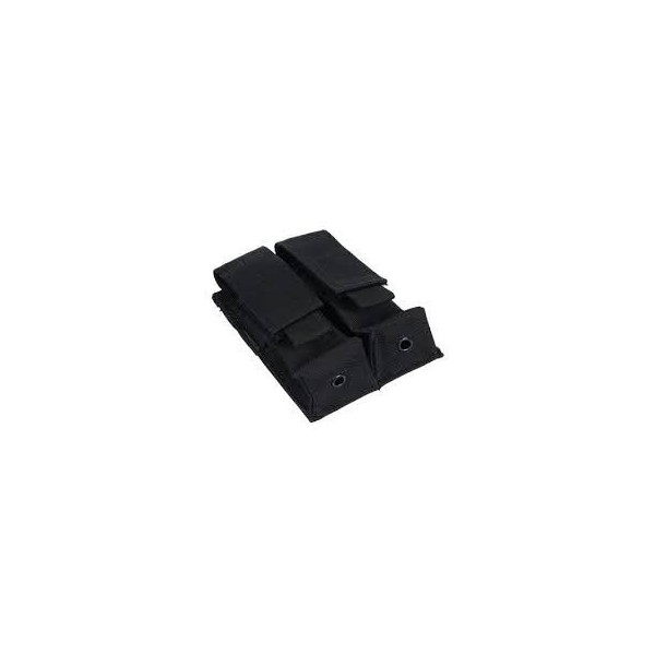 PORTACARGADOR DOBLE PARA PISTOLA NEGRO