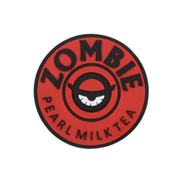 PARCHE PVC ZOMBIE NEGRO/ROJO
