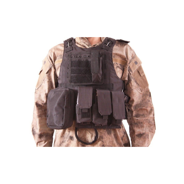 Chaleco Plate Carrier Negro Delta tactics