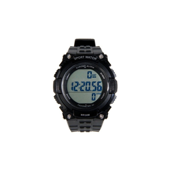 Reloj Tactico con podometro negro