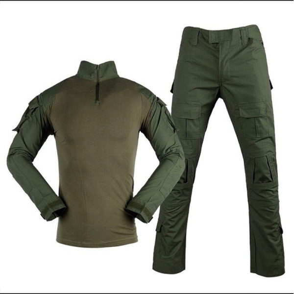 Uniforme OD Combat B con rodilleras