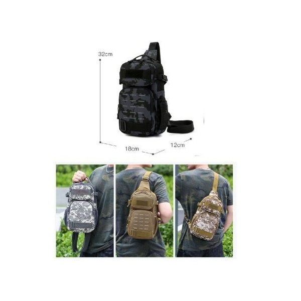 Bandolera multifuncional multicam negro