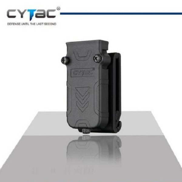 Portacargador Cytac rigido negro abierto