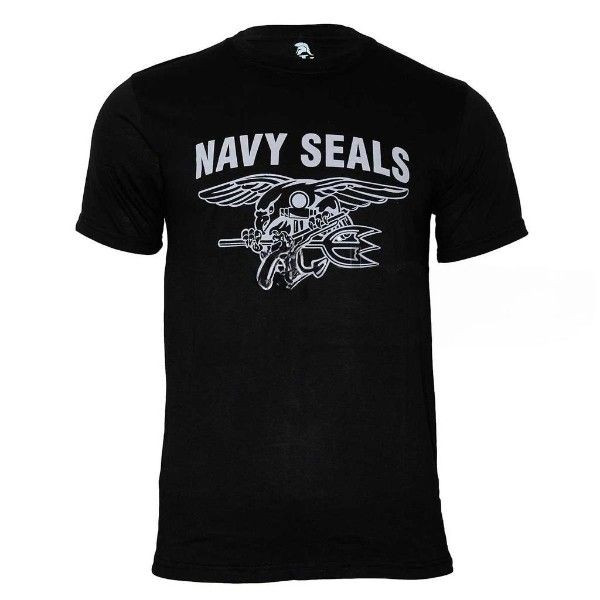 Camiseta navy seals negra y blanca
