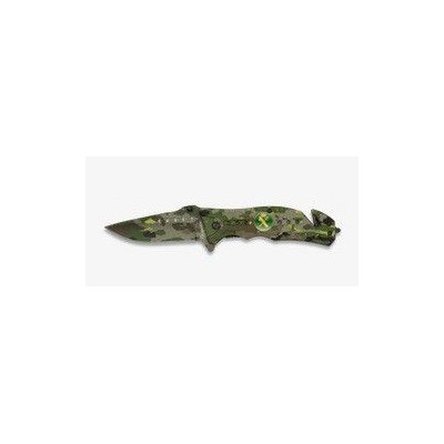 Navaja albainox camo verde H:8 España escudo