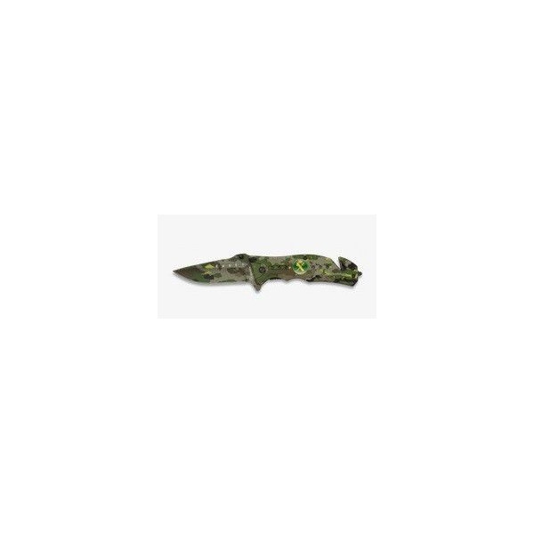 Navaja albainox camo verde H:8 España escudo