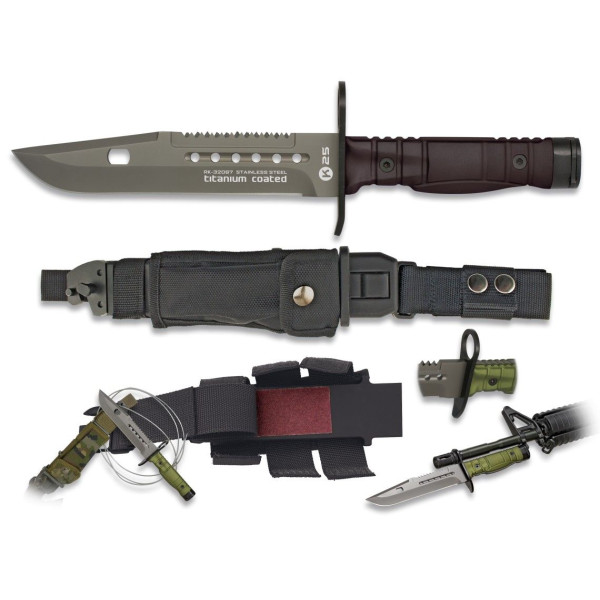 cuchillo k25 bayoneta negro