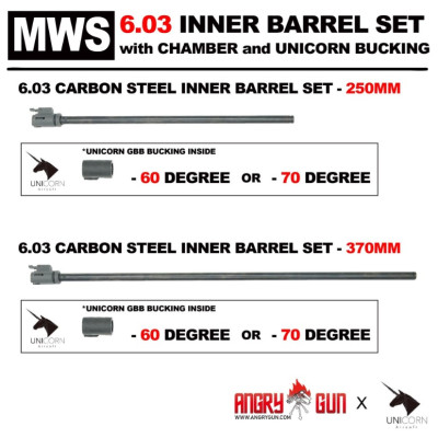 Cañon interno 6.03 370mm set 70º angrygun
