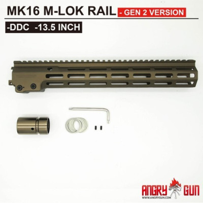 Guardamanos Mk16 M-lok 13,5 pulgadsa Desert Angry gun