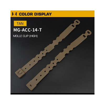 Molle clip long TAN