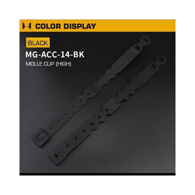 Molle clip long NEGRO