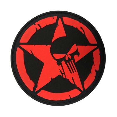 parche immortal estrella PVC negro