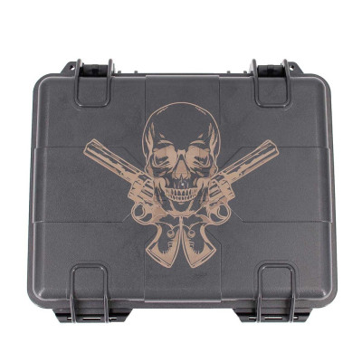 Maletin Rigido FMA Calavera revolver negro