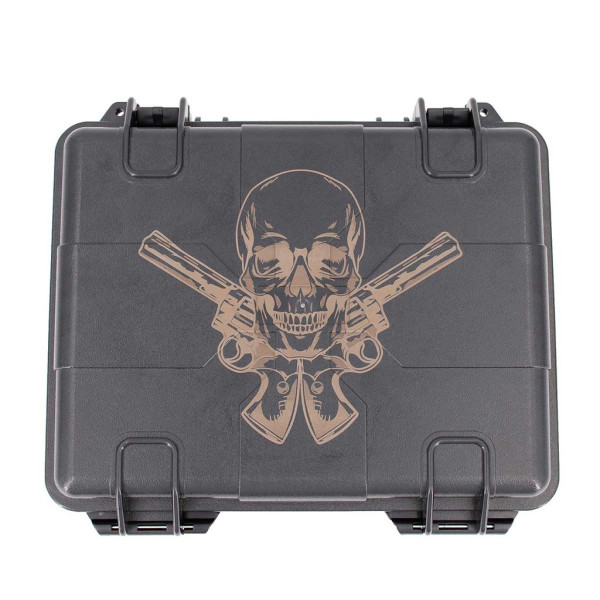 Maletin Rigido FMA Calavera revolver negro
