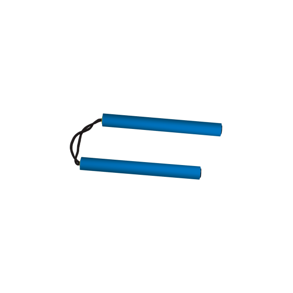 Nunchaku entrenamiento azul 28x3.3 cm