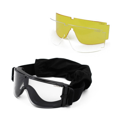 Gafa Corso X800 revenge negra con 3 lentes