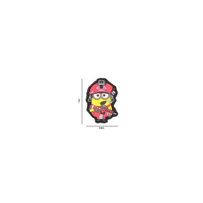 Parche PVC 3d Minion tactico Rosa