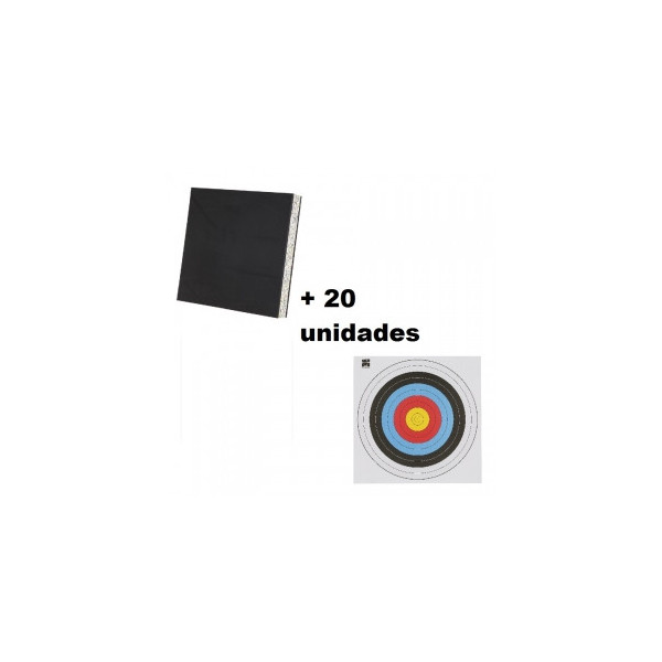 kit parapeto foam 60x60x10 + 20 dianas de papel