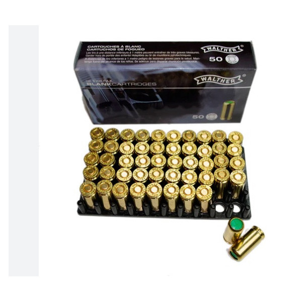 Cartuchos de Fogueo 9mm 50 uds