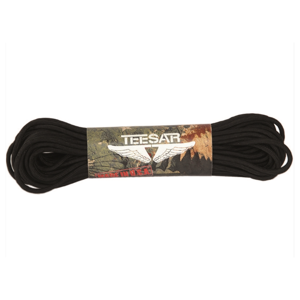 Paracord negro 100 ft