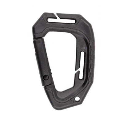 Mosqueton PVC tactico negro 89mm