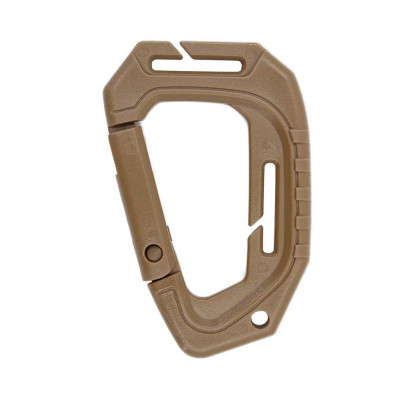Mosqueton PVC tactico coyote 89mm