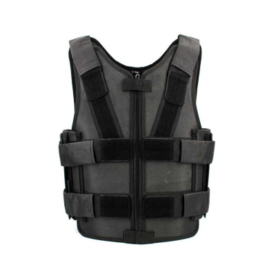 Chaleco anticorte cremallera negro L/XL
