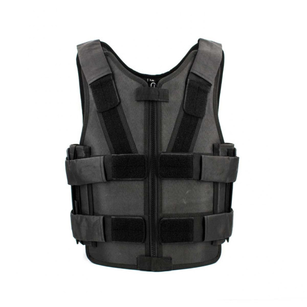 Chaleco anticorte cremallera negro L/XL