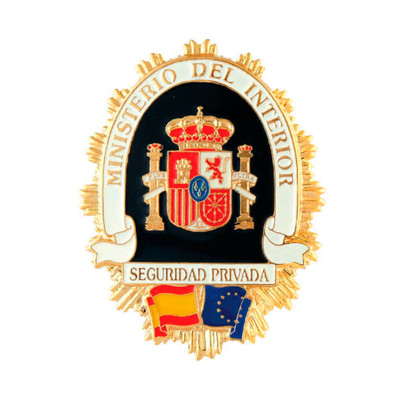 Placa cartera metalica bandera comunidad seg privada