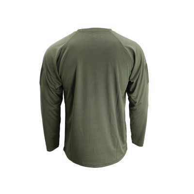 Camiseta manga larga verde talla L quick dry