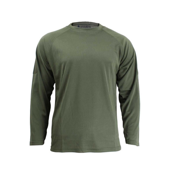 Camiseta manga larga verde talla L quick dry