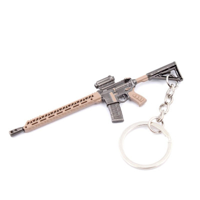 Llavero fusil Mk107 9 cm negro/tan