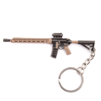 Llavero fusil Mk107 9 cm negro/tan