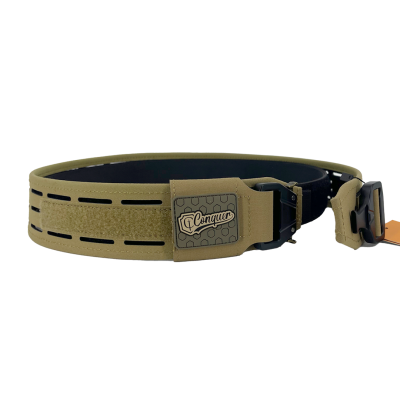 Cinturon Conquer TAN Laser cut