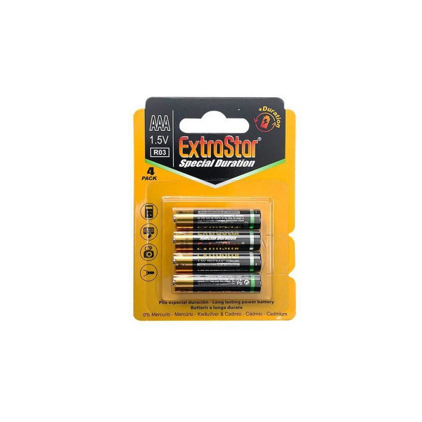 Pilas AAA 1,5v blister 4