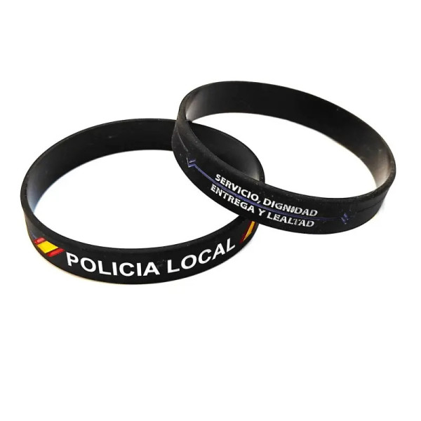 Pulsera goma policia local