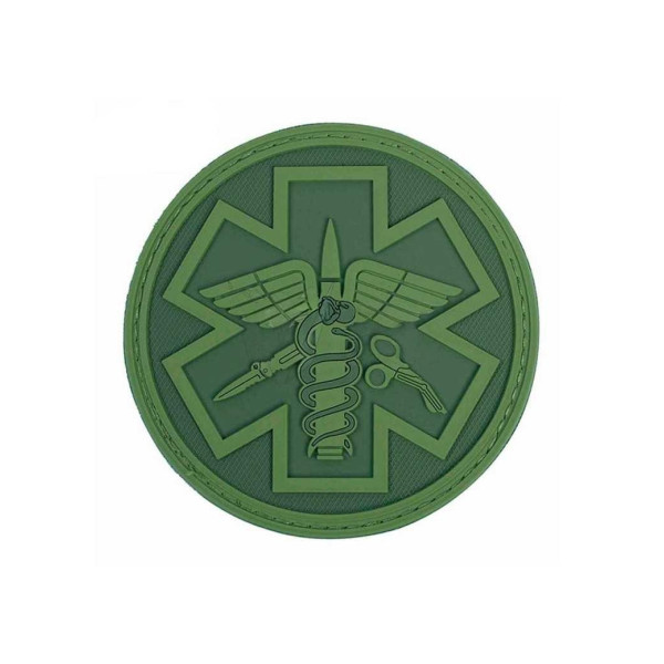 Parche paramedic redondo verde