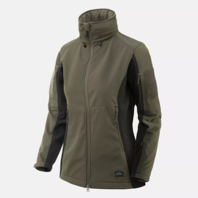 Chaqueta mujer Gunfighter Taiga green y negra