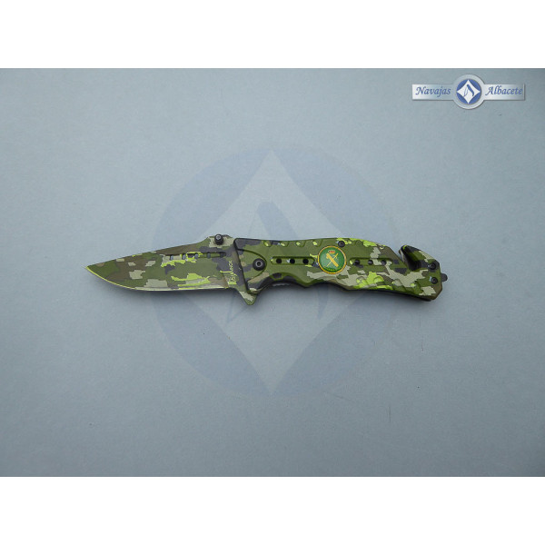 Navaja albainox camo verde H:8 Guardia civil
