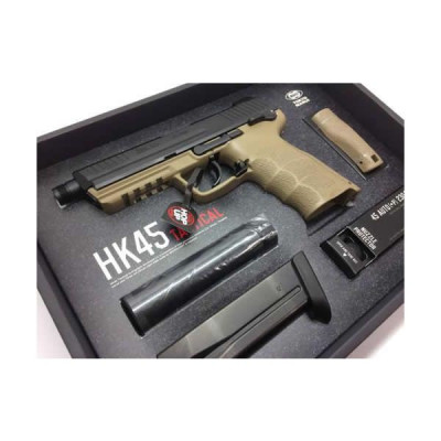Pistola HK45 tactical negra tan