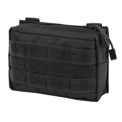 bolsillo rectangular molle velcro negro