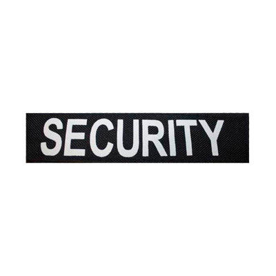Parche security tira pvc velcro negro