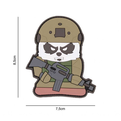Parche 3d oso panda verde