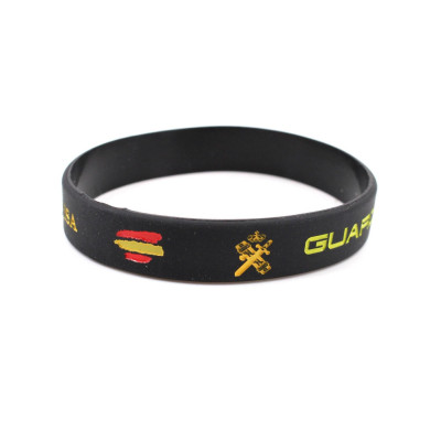 Pulsera PVC Guardia Civil negra