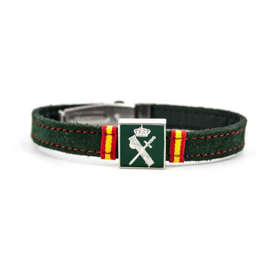 Pulsera chapa guardia civil españa verde