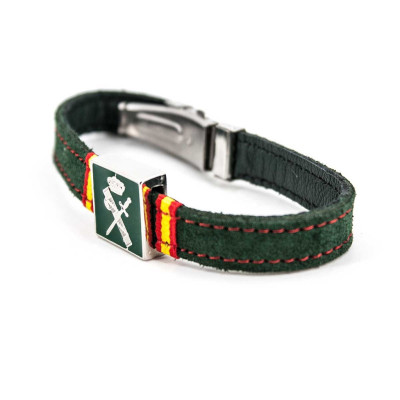 Pulsera chapa guardia civil españa verde