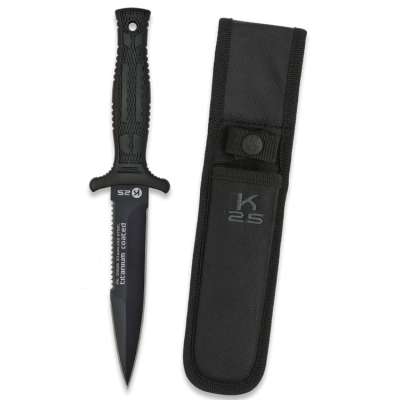 cuchillo k25 tactico c/sierra funda